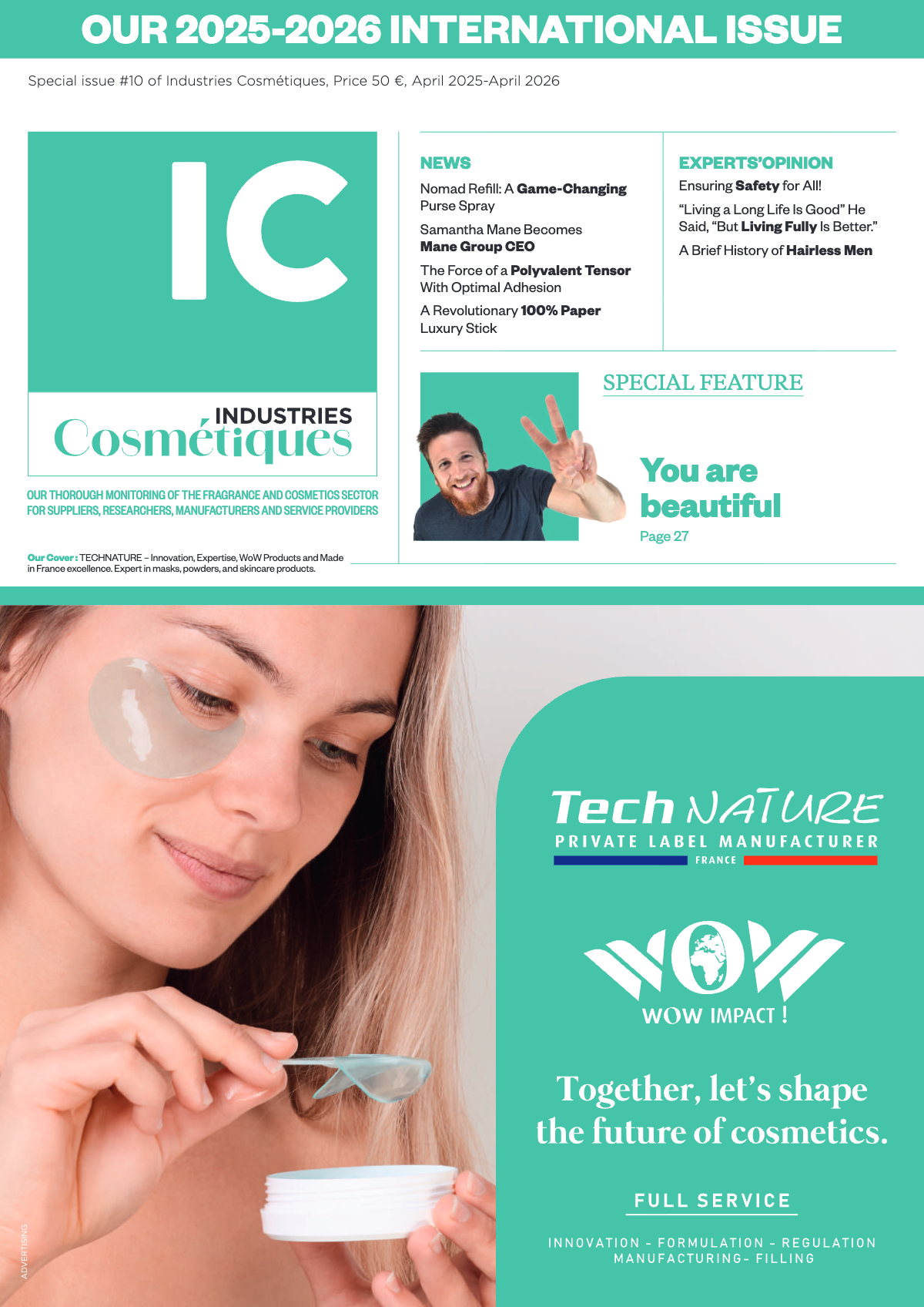 Couverture – Industries Cosmétiques Special Issue #10