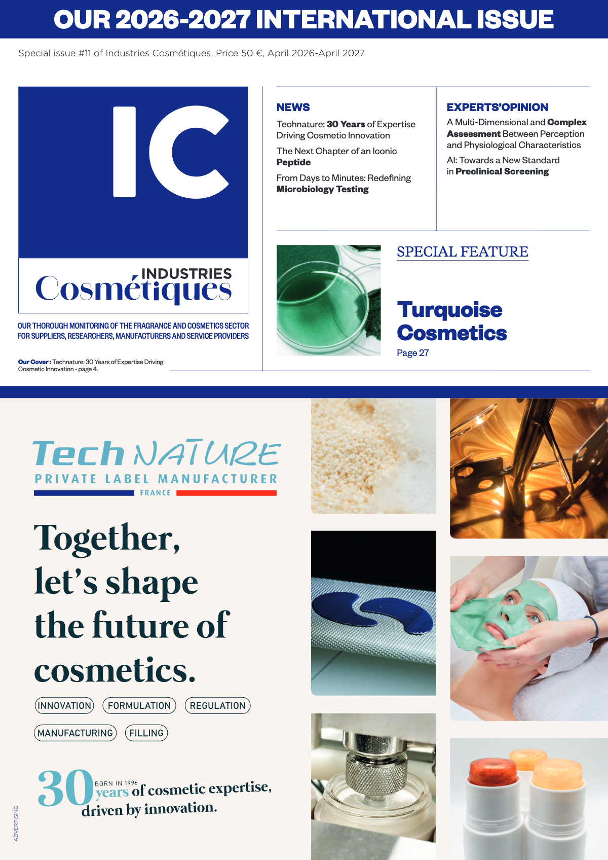 Couverture – Industries Cosmétiques Special Issue #11
